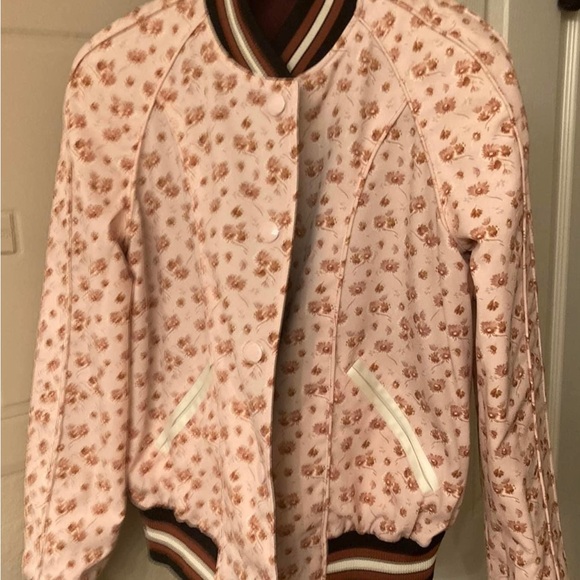 Coach revisable bomber jacket burgundy/ pink 
Size xs - Picture 9 of 10